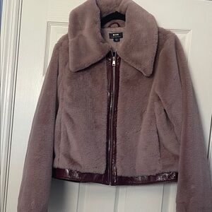 Maeve Anthropologie Women's Plush Teddy Jacket - Mauve